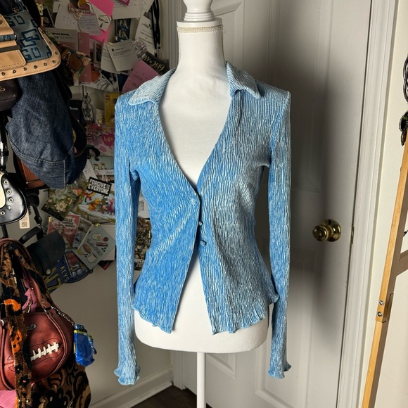 Pretty Garbage Blue Blouse Small - Picture 5 of 5